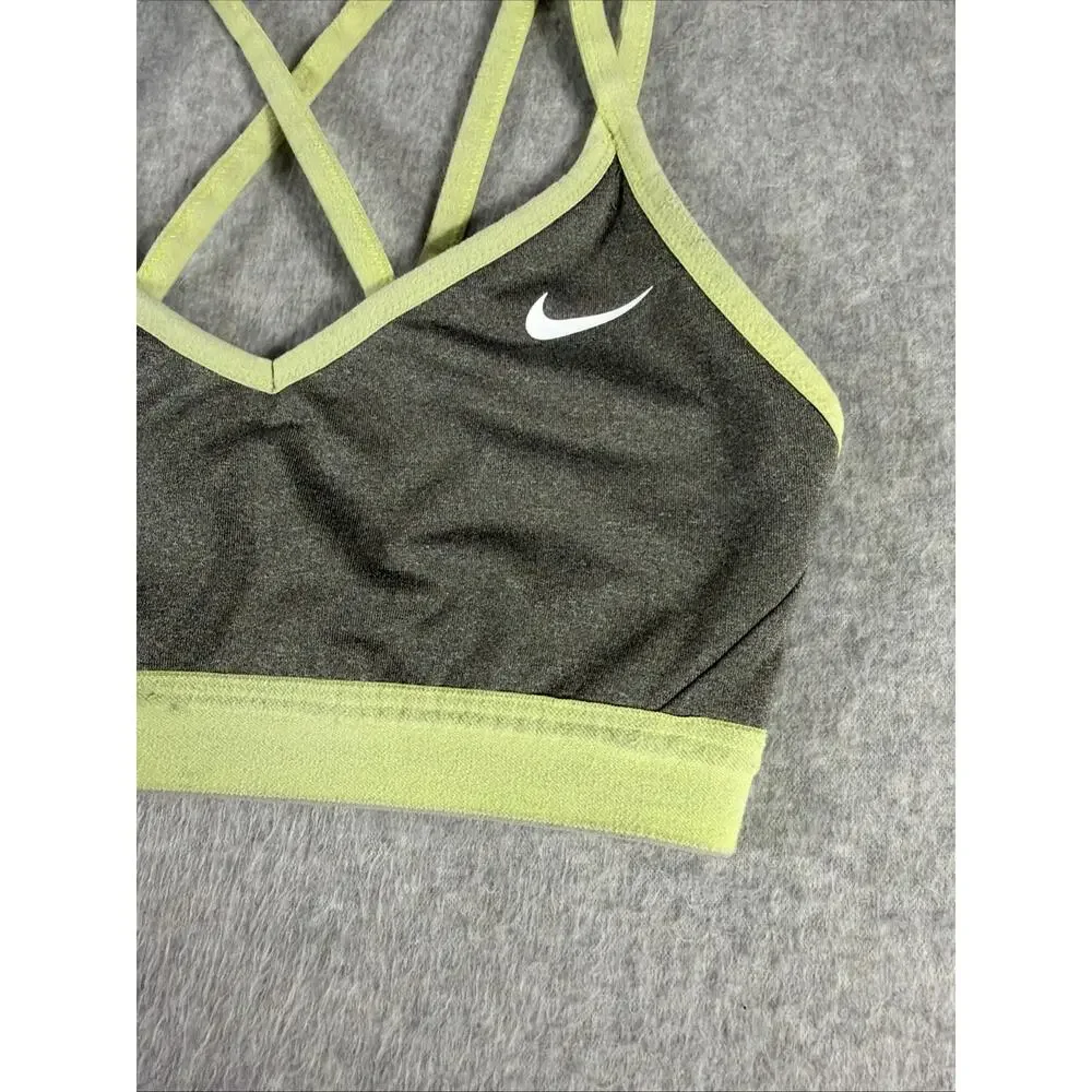 Nike Sports Bra XS, Grey And Lime Green